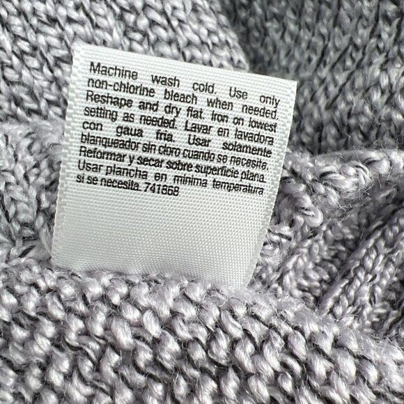 St Johns Bay XL Sweater Collared V-Neck Long Sleeve Knit Pullover Lilac Purple - Picture 8 of 9